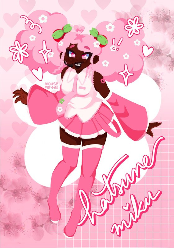 Hatsune Miku x original fan design